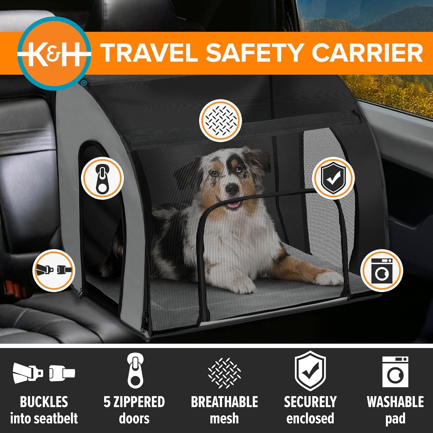 Soft-Sided Travel Safety Carrier for Pets