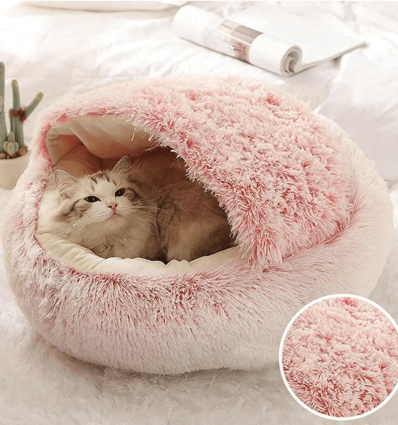 Nest Cave - Soft Plush Pet Bed with Cover 