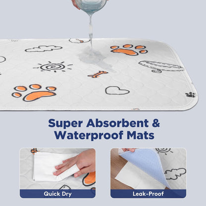 Washable Pee Pads for Dogs, 2 Pack Large 36"X41" Super Absorbent Reusable Training Pads