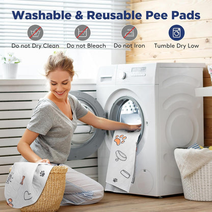Washable Pee Pads for Dogs, 2 Pack Large 36"X41" Super Absorbent Reusable Training Pads