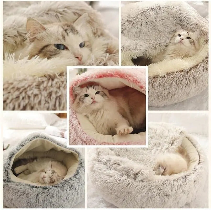 Nest Cave - Soft Plush Pet Bed with Cover 