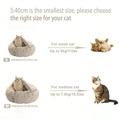 Nest Cave - Soft Plush Pet Bed with Cover 